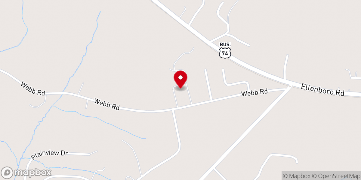 Map showing location of Liberty Baptist Church