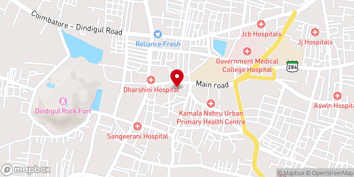 Map showing location of DINDIGUL TOWN SOURASHTRA MAHAJANA SABHA