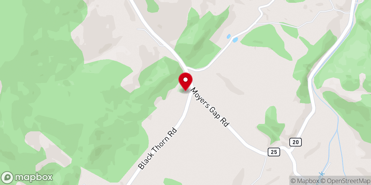 Map showing location of Wilfong Church