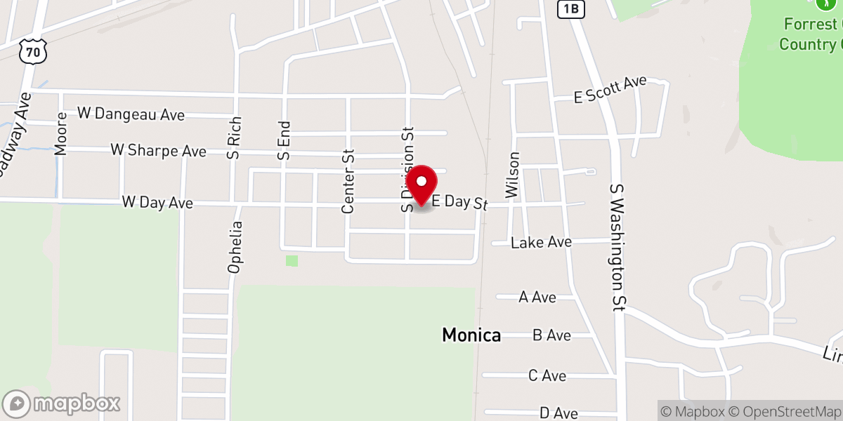Map showing location of Day's Temple Church Of God In Christ