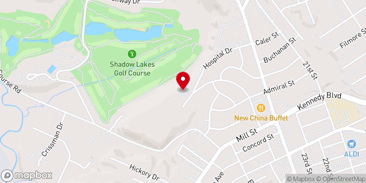 Map showing location of Aliquippa Deliverance Center