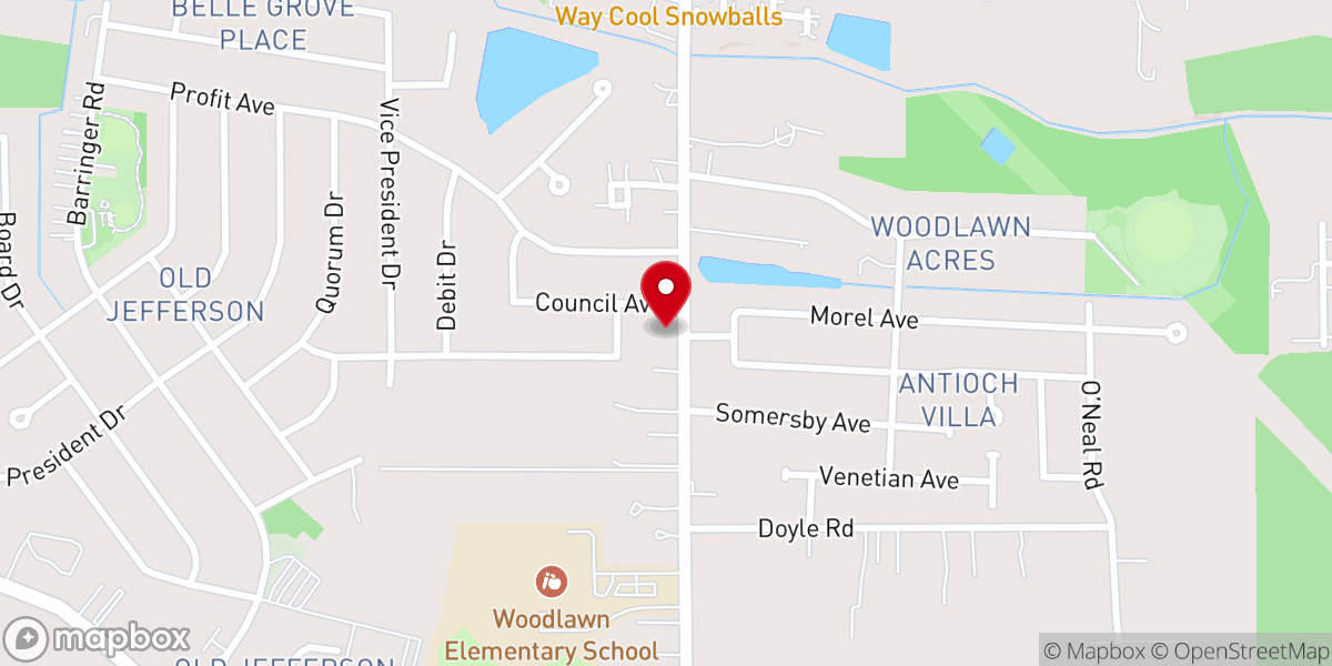 Map showing location of Community of Christ Church