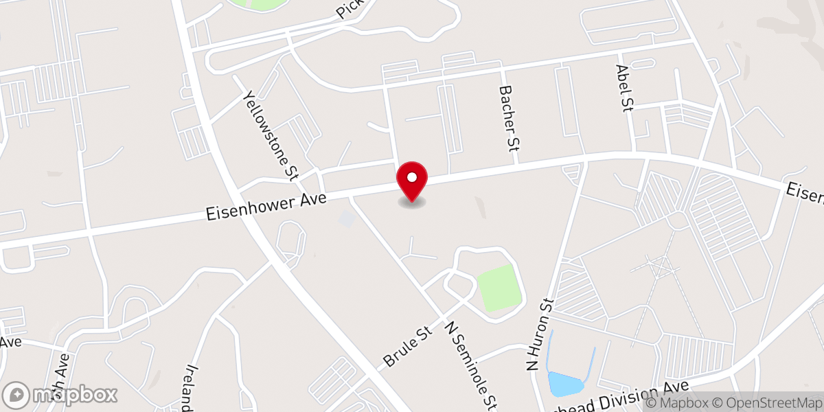 Map showing location of Eisenhower Chapel