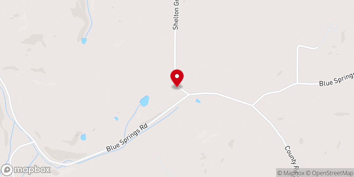 Map showing location of Shelton Grove Baptist Church