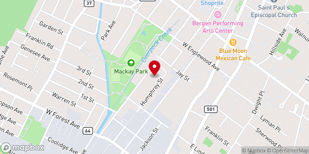 Map showing location of Shiloh African Methodist Episcopal Zion Church