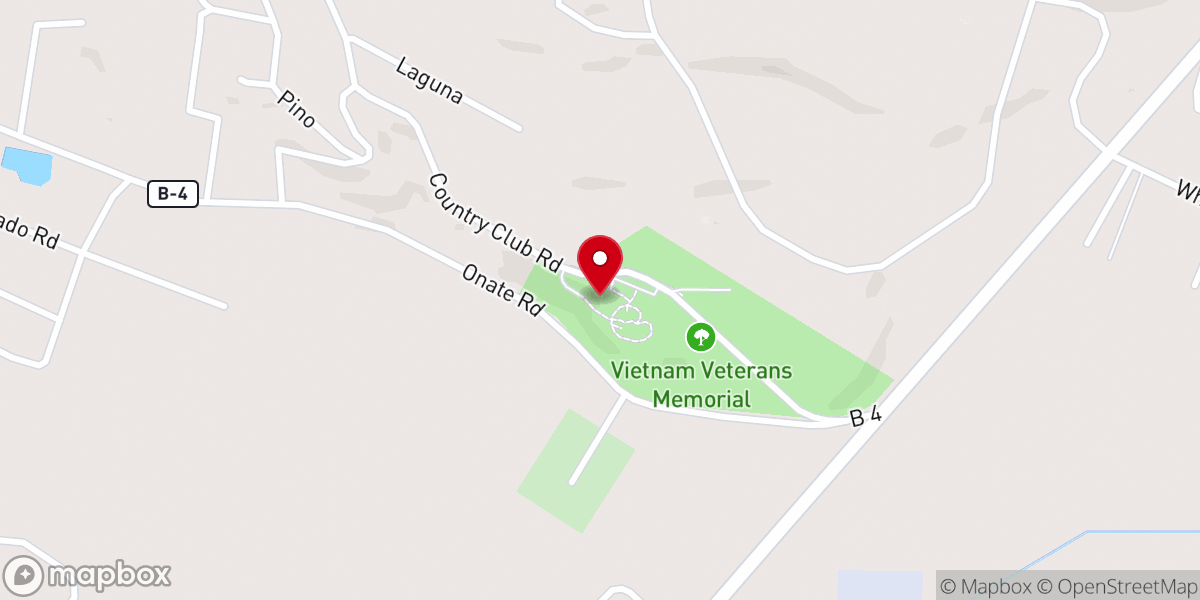 Map showing location of Vietnam Veterans Memorial