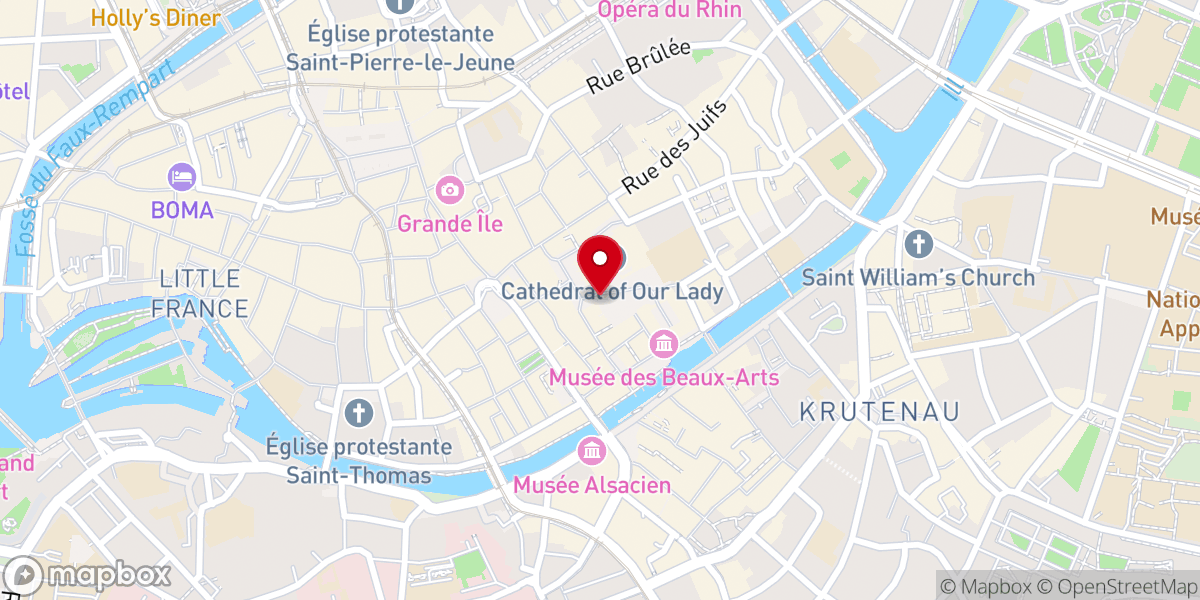 Map showing location of Petit train touristique de Strasbourg