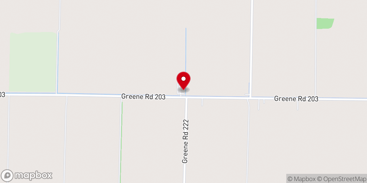 Map showing location of Stanford Baptist Church