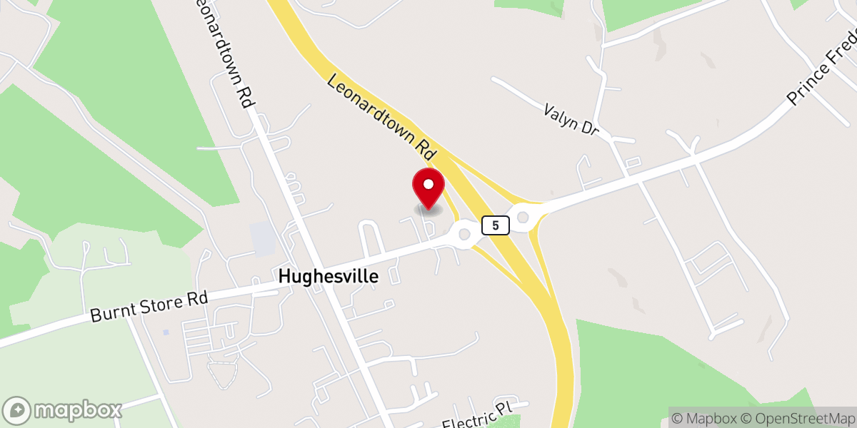 Map showing location of Chesapeake Mennonite Church