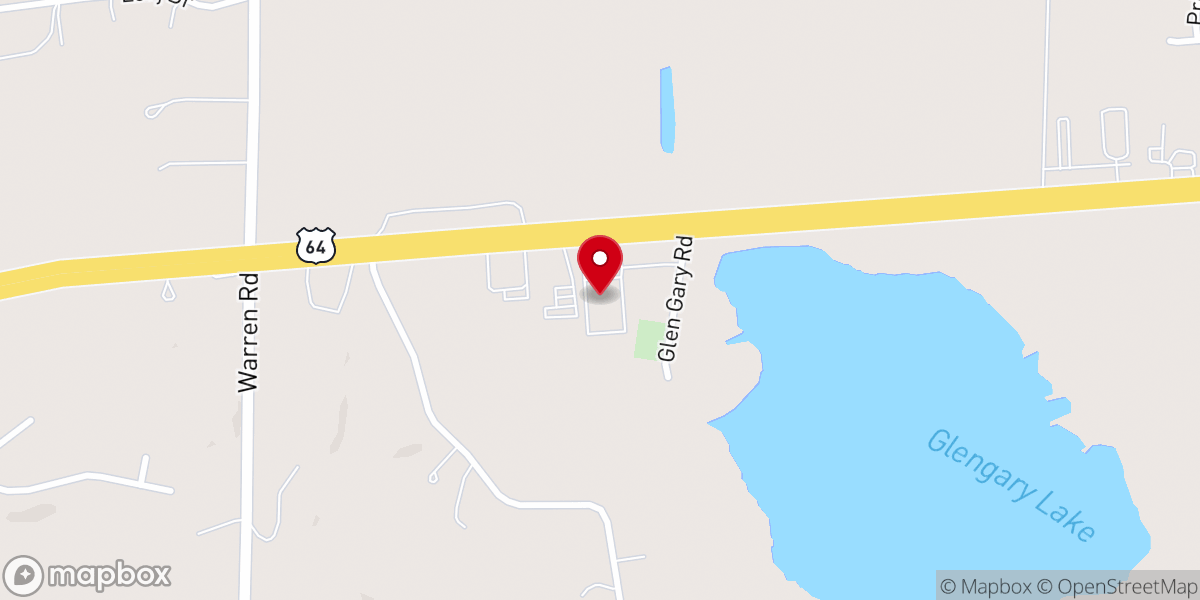 Map showing location of Warren Community Church