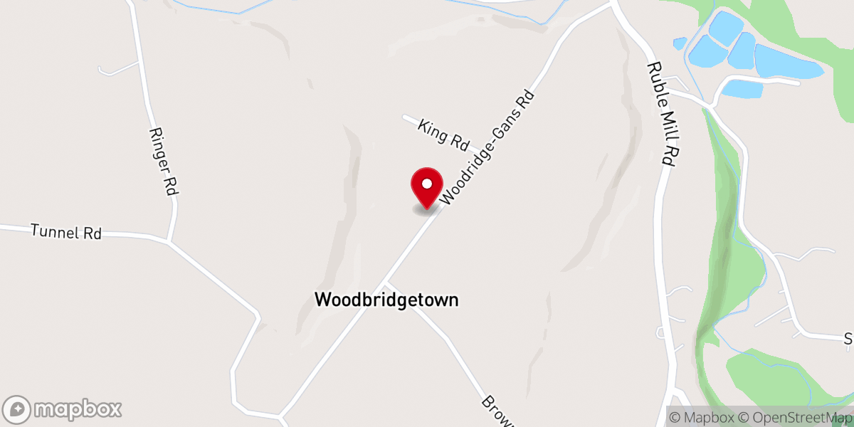 Map showing location of Woodbridge Baptist Church