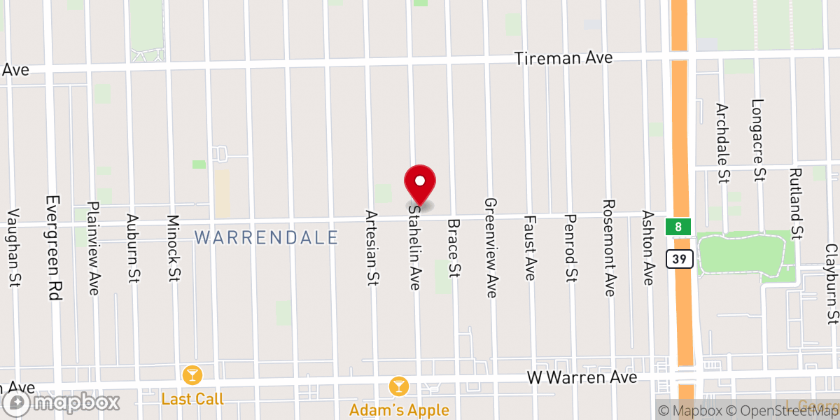 Map showing location of Greater Sonora Missionary Baptist Church Eagle Ministries