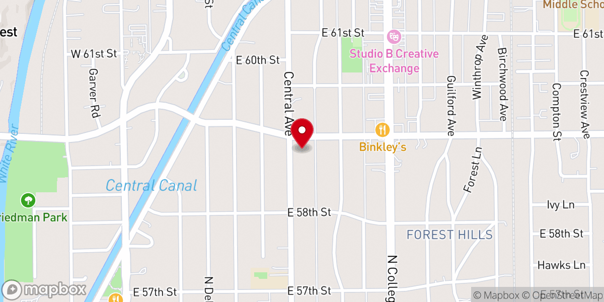 Map showing location of Mid East Church of Christ