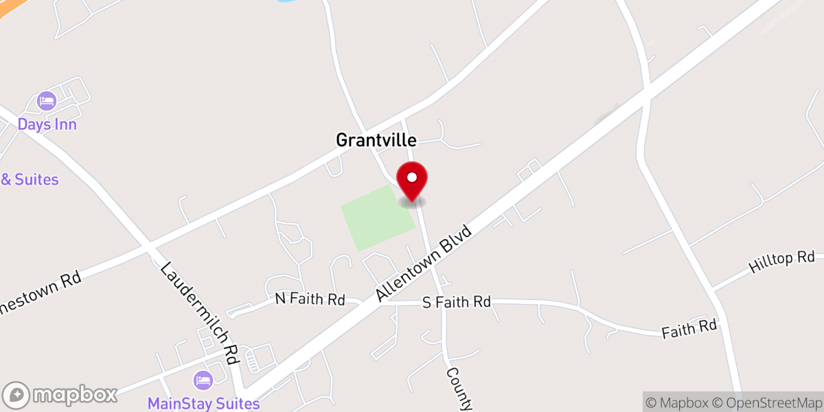 Map showing location of St.John's United Methodist Church