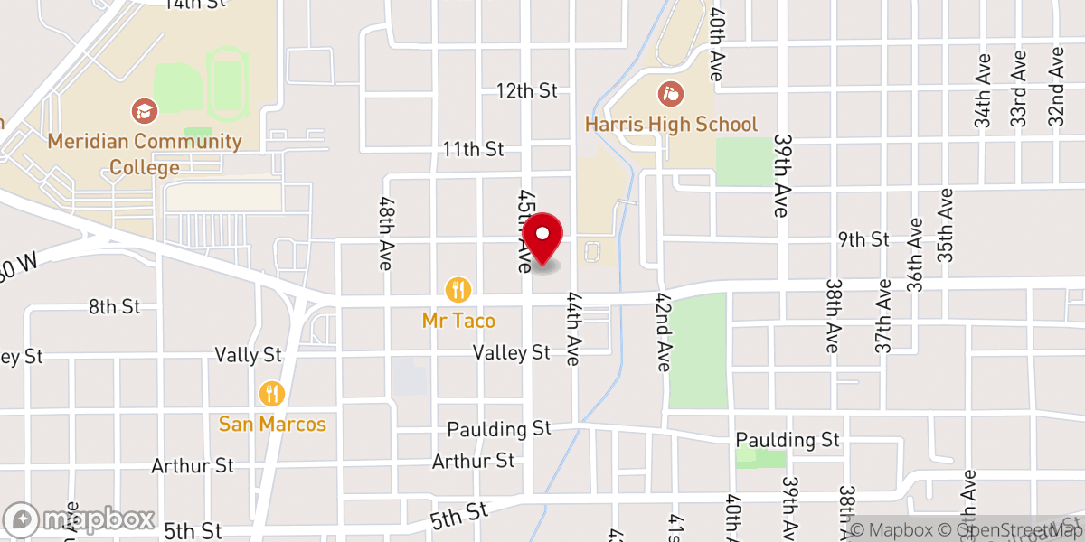 Map showing location of Council of Organizations Inc
