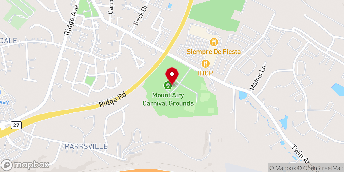 Map showing location of MAVFC Reception Hall