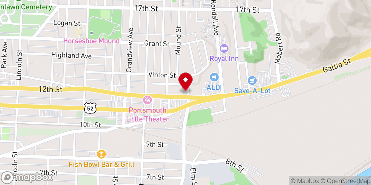 Map showing location of Portsmouth Apostolic Church Inc