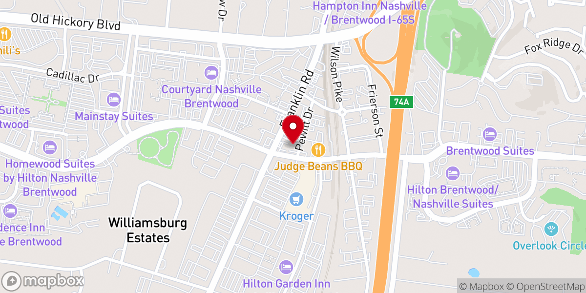 Map showing location of Brentwood Jewelry