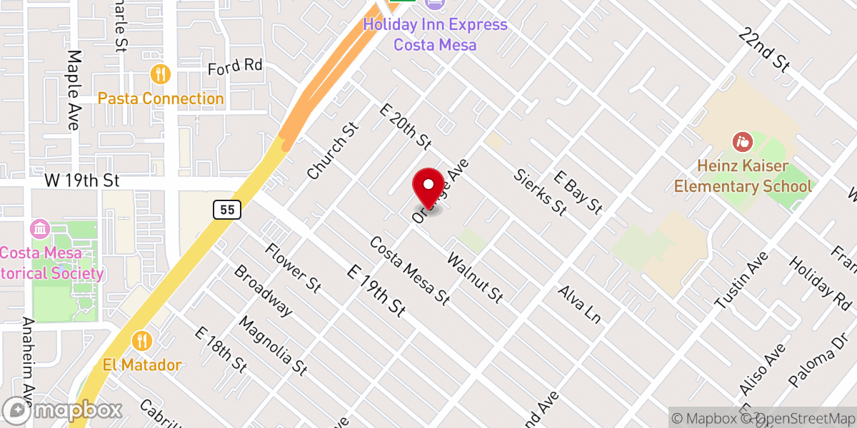 Map showing location of Saint Joachim Catholic Church - Food Distribution Center