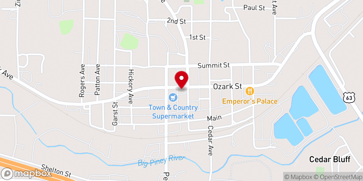 Map showing location of St. Michael Catholic Church