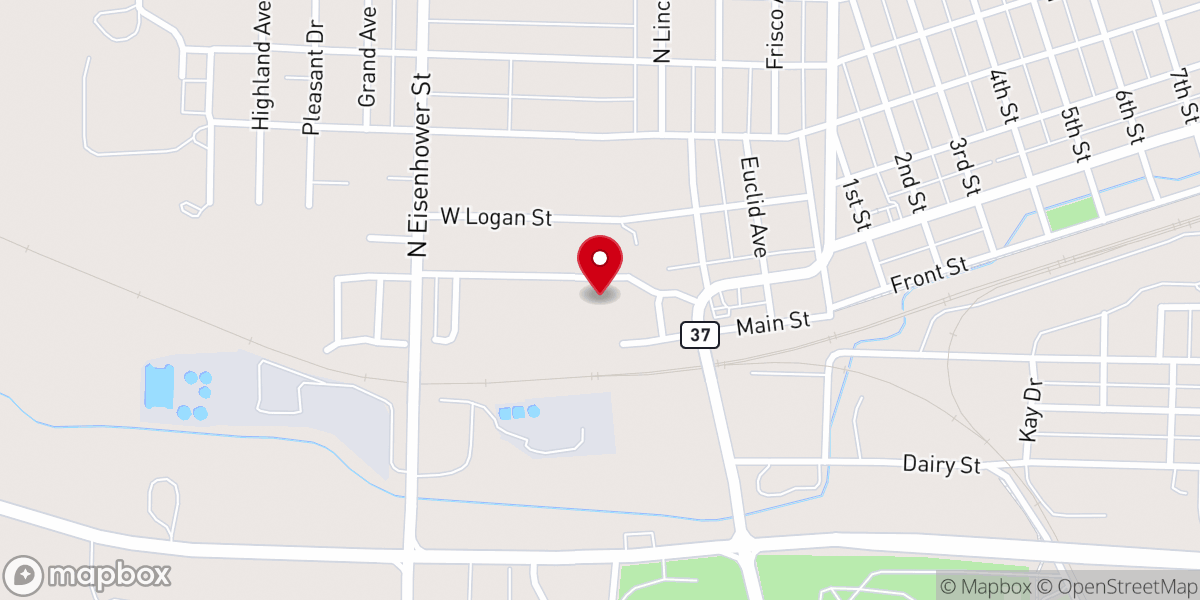 Map showing location of Monett House of Prayer