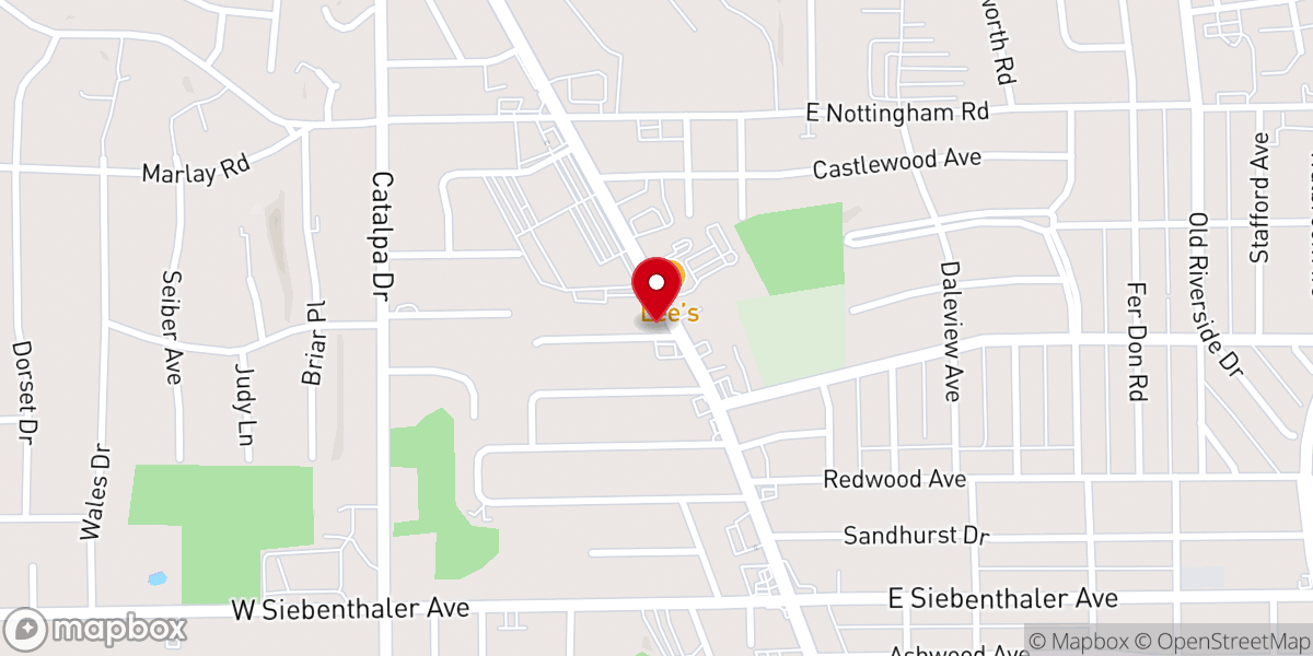 Map showing location of Rising Star Baptist Church