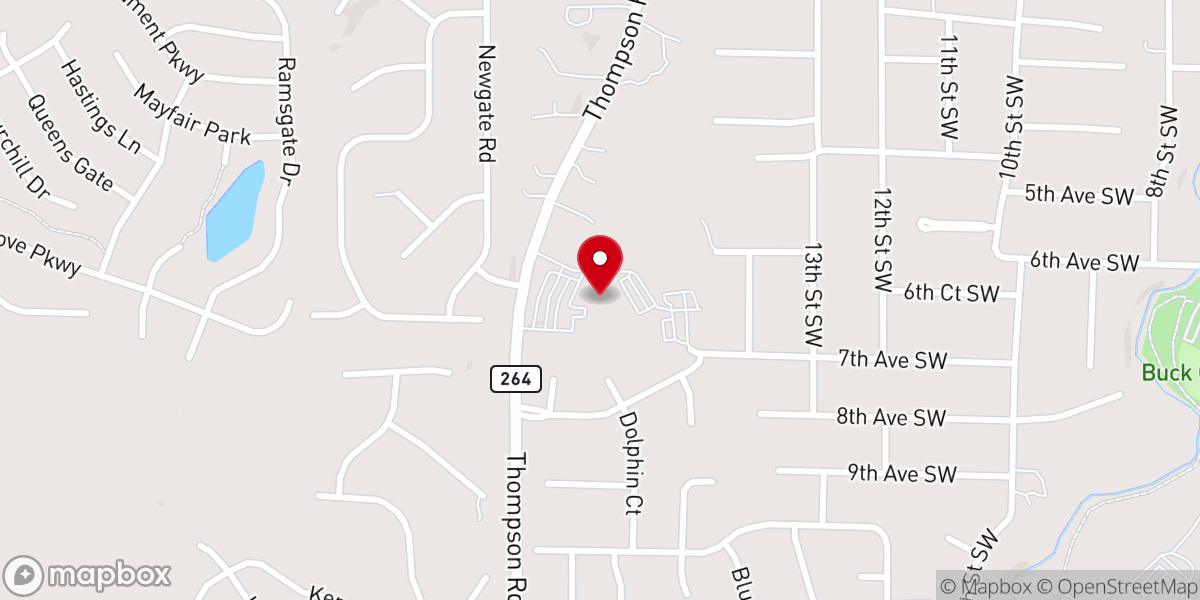 Map showing location of Evangel Church PCA