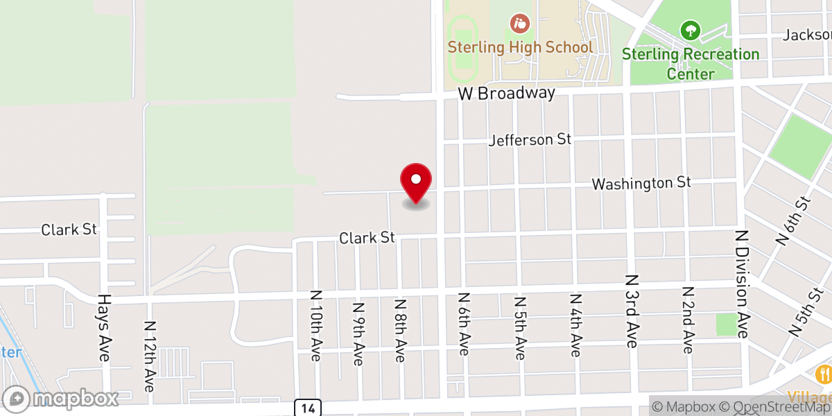 Map showing location of Trinity Lutheran Church & Early Education Center