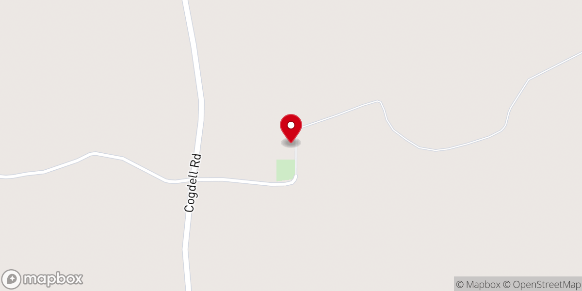 Map showing location of Red Bluff Primitive Baptist Church