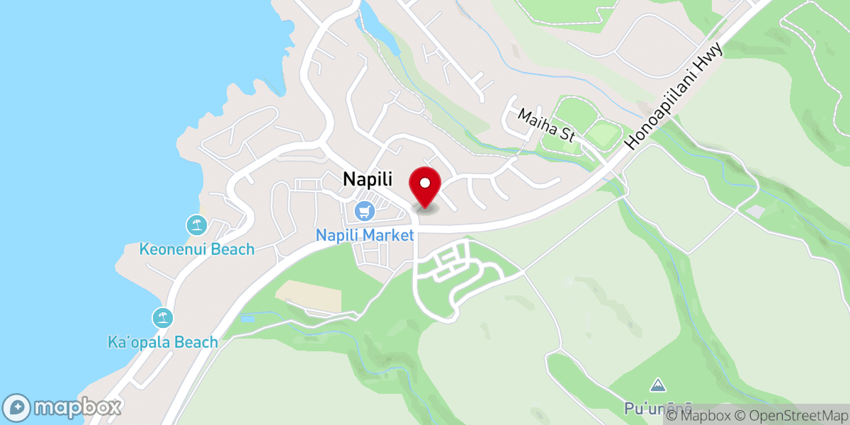 Map showing location of Honolua United Methodist Church