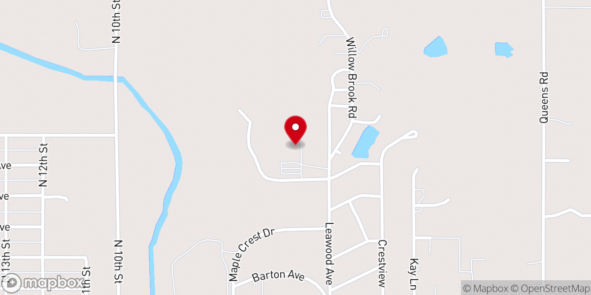 Map showing location of Parsons District United Methodist