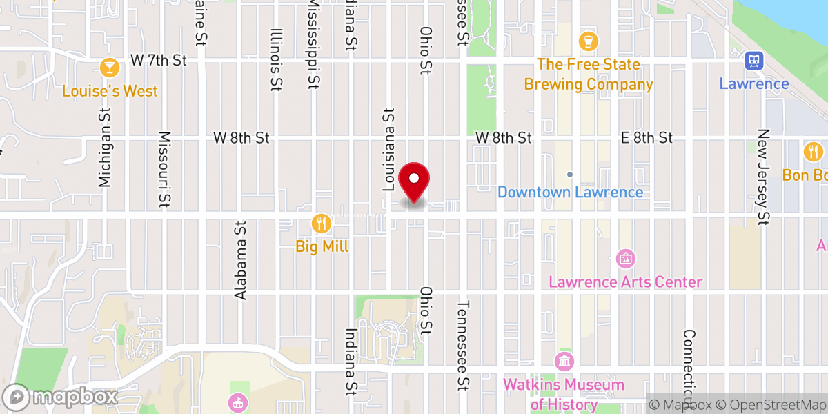 Map showing location of 9th Street Missionary