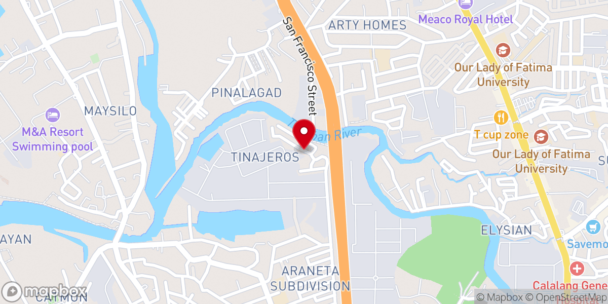 Map showing location of Heaven of Grace Evangelical Church of Malabon, Inc..