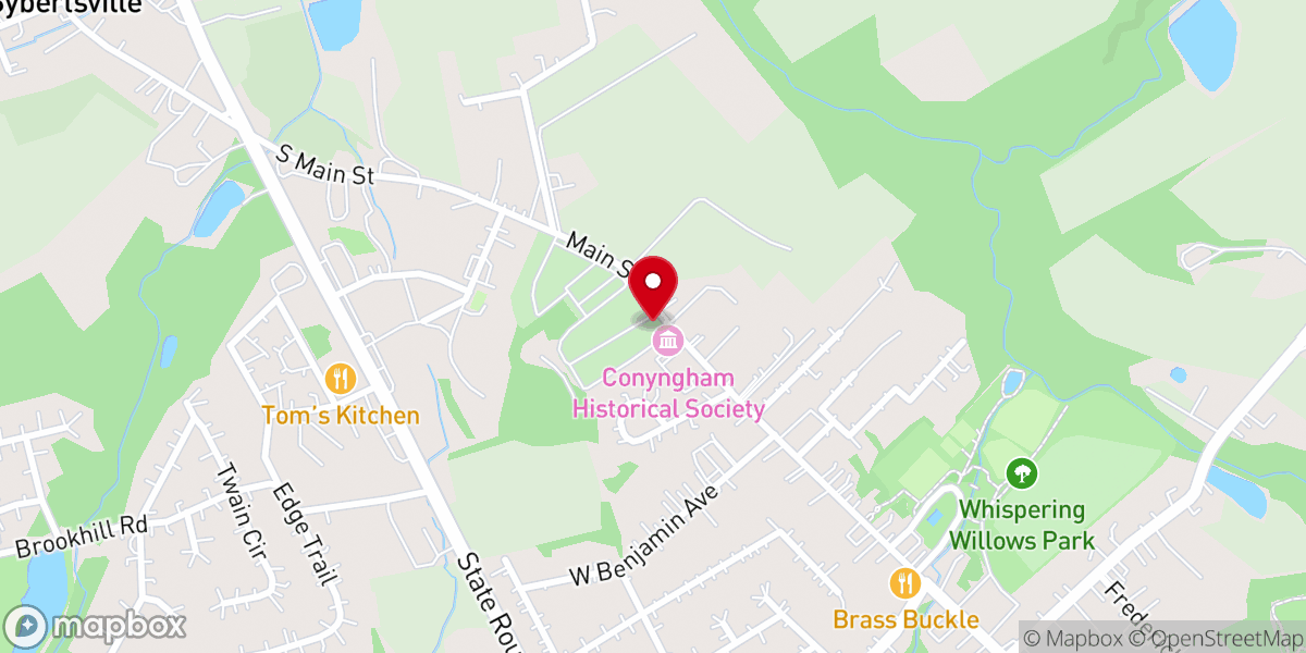 Map showing location of Harvest Church Conyngham Valley