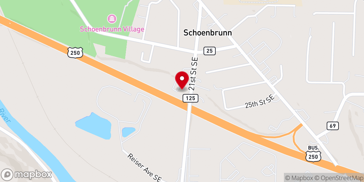 Map showing location of Christian Lighthouse Church