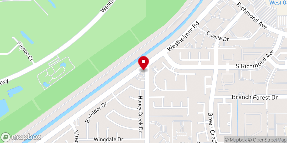 Map showing location of Westheimer Community Church