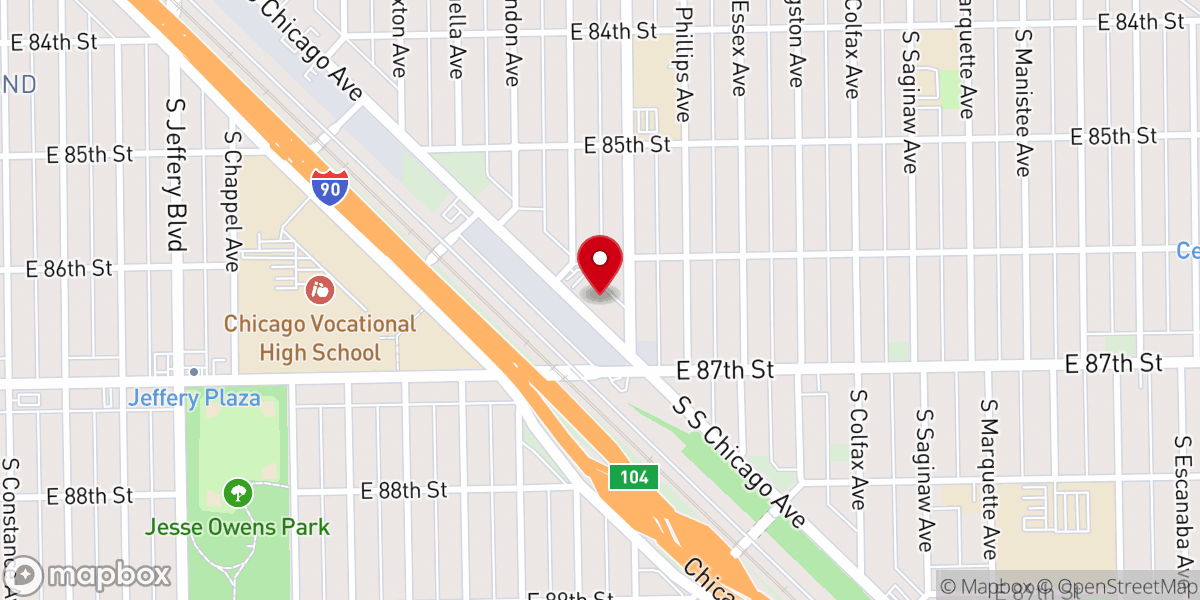 Map showing location of Holy Spirit Full Gospel Baptist Church