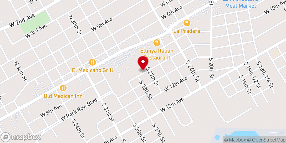 Map showing location of Casa del Espíritu Santo Corsicana Tx