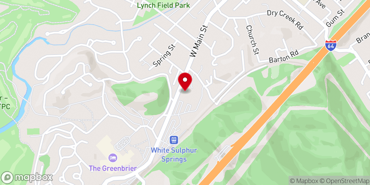 Map showing location of Grace Baptist Church