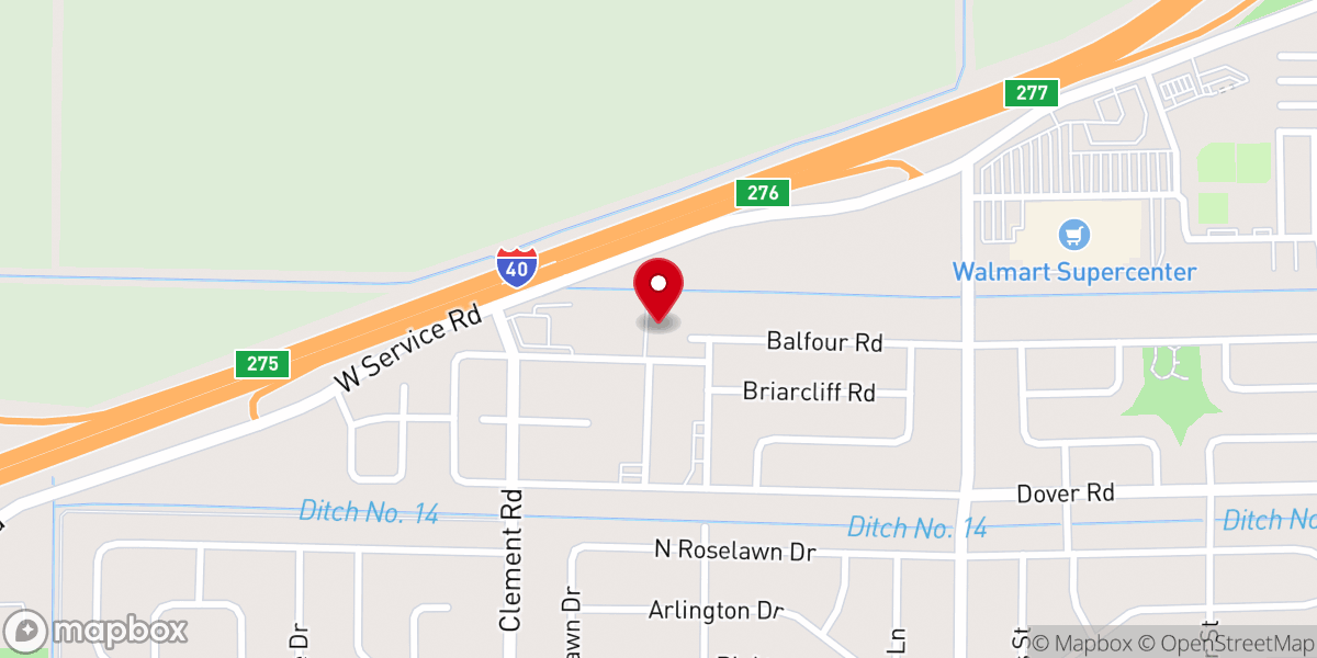 Map showing location of Avondale Missionary Baptist Church