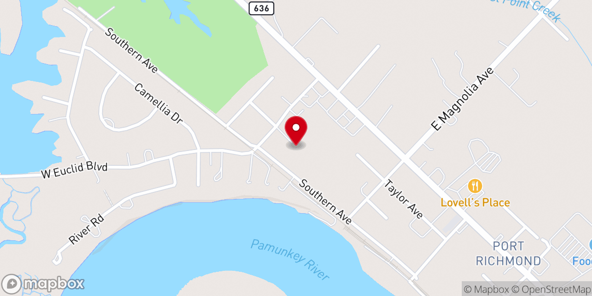 Map showing location of West Point Christian Church