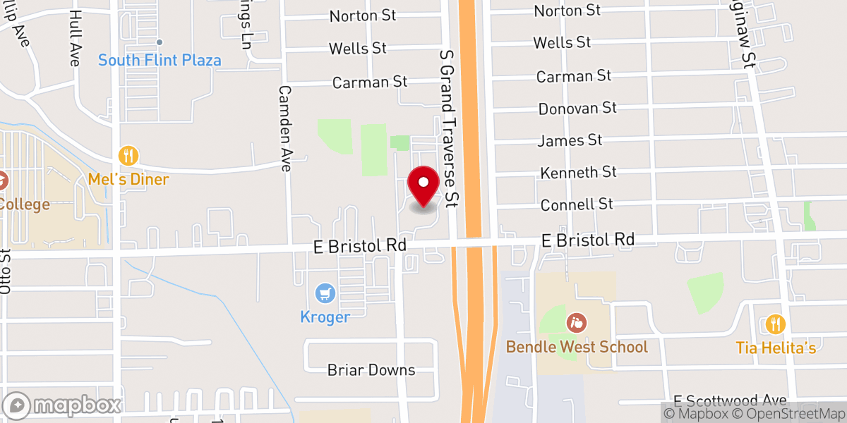 Map showing location of Holy Redeemer Church