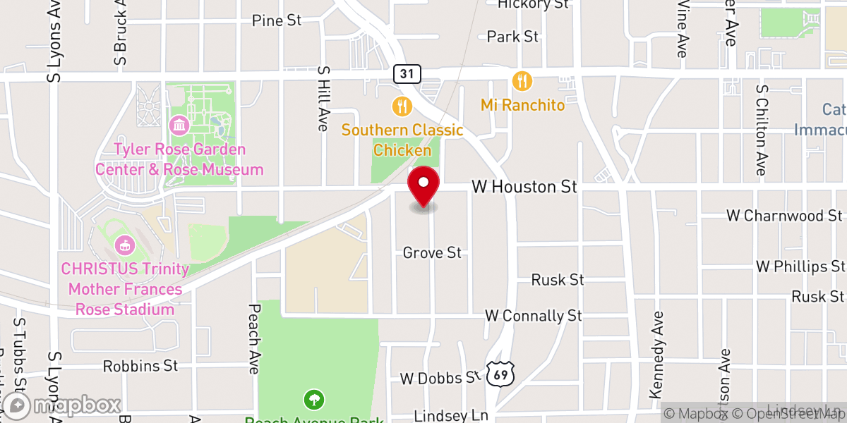Map showing location of College Hill Missionary Baptist Church