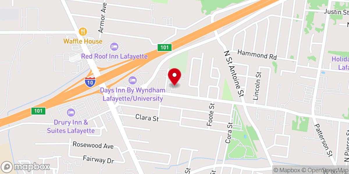 Map showing location of Our Lady Queen of Peace Catholic Church