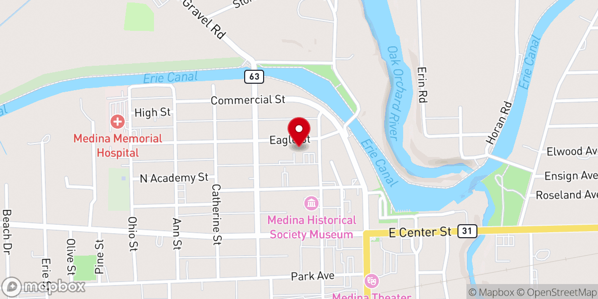 Map showing location of Holy Trinity Roman Catholic Church