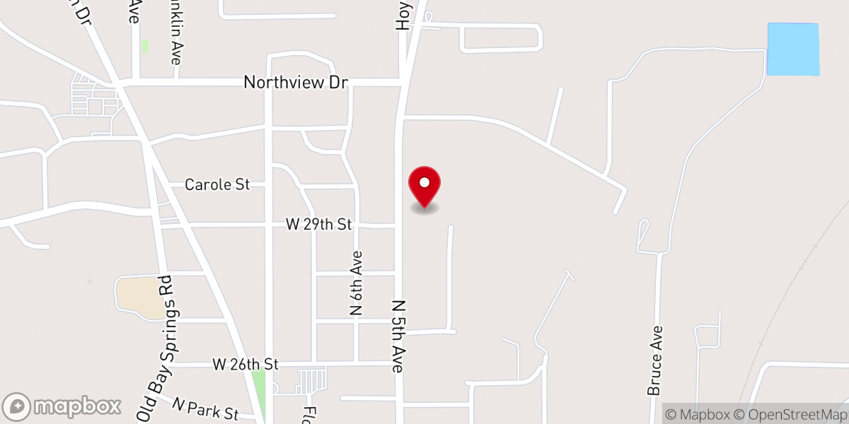 Map showing location of Fifth Avenue Missionary Baptist Church