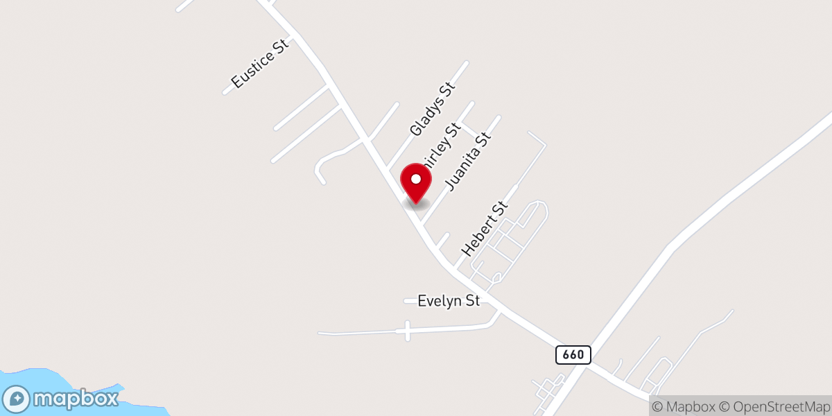 Map showing location of Coteau Baptist Church