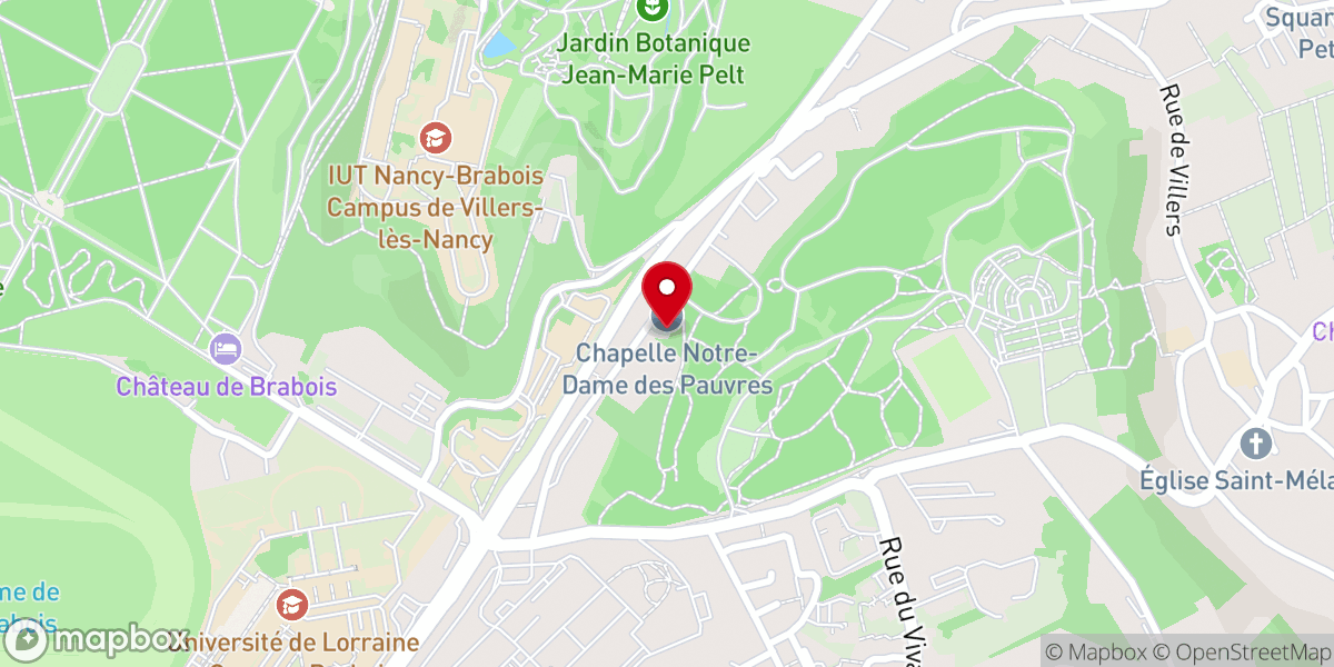 Map showing location of Chapelle Notre-Dame-des-Pauvres