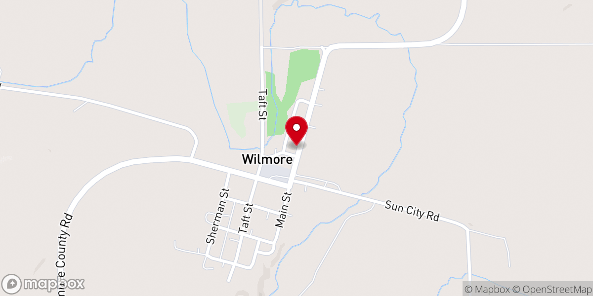 Map showing location of Wilmore Carousel