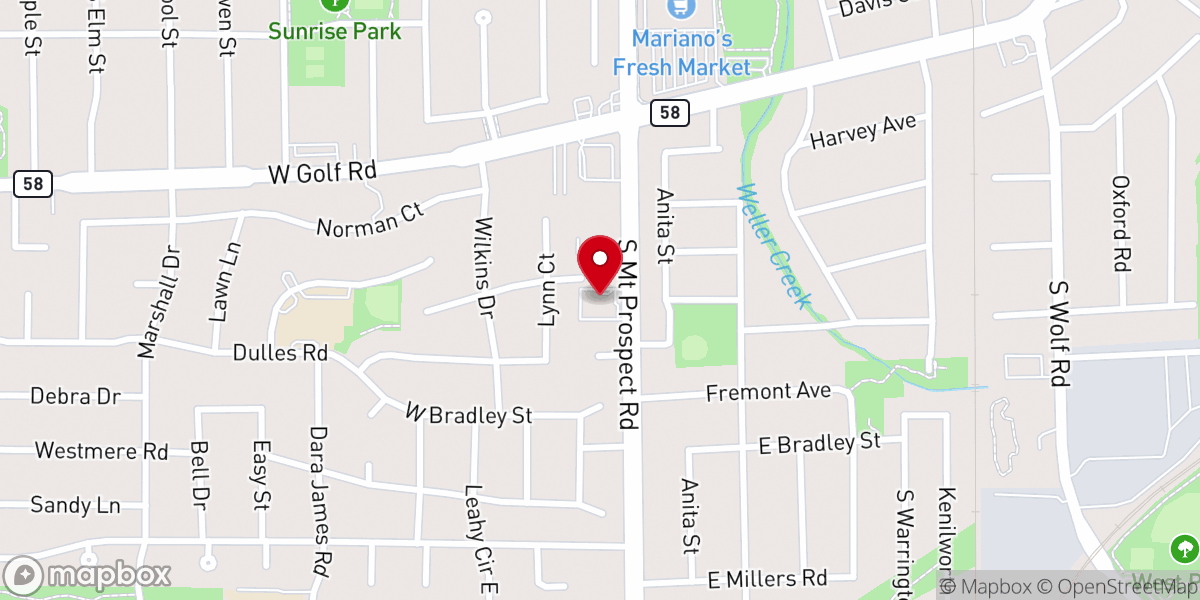 Map showing location of Zion Christian Church